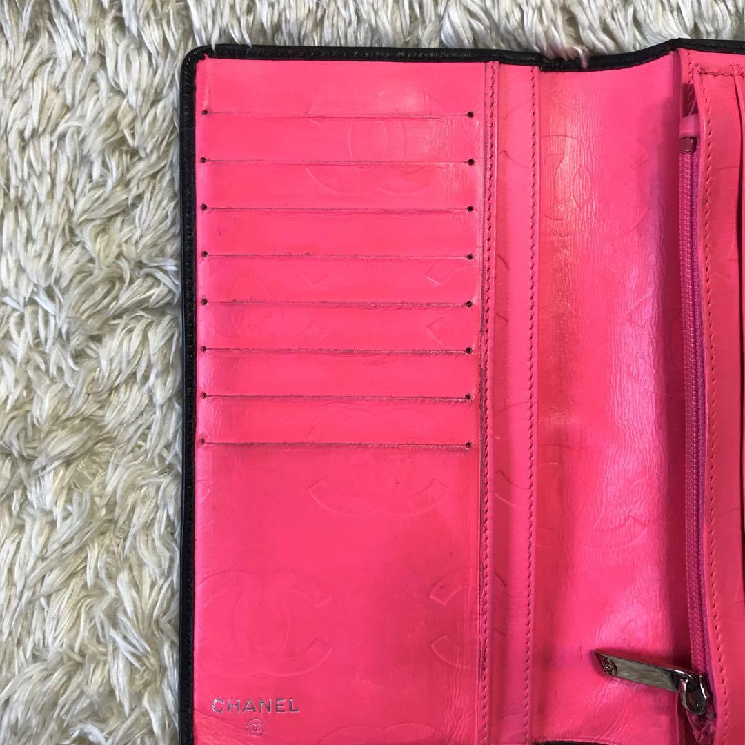 CHANEL シャネル カンボンライン ココマーク 長財布 ブラック G CHANEL シャネル カンボンライン ココマーク 長財布 ブラック G