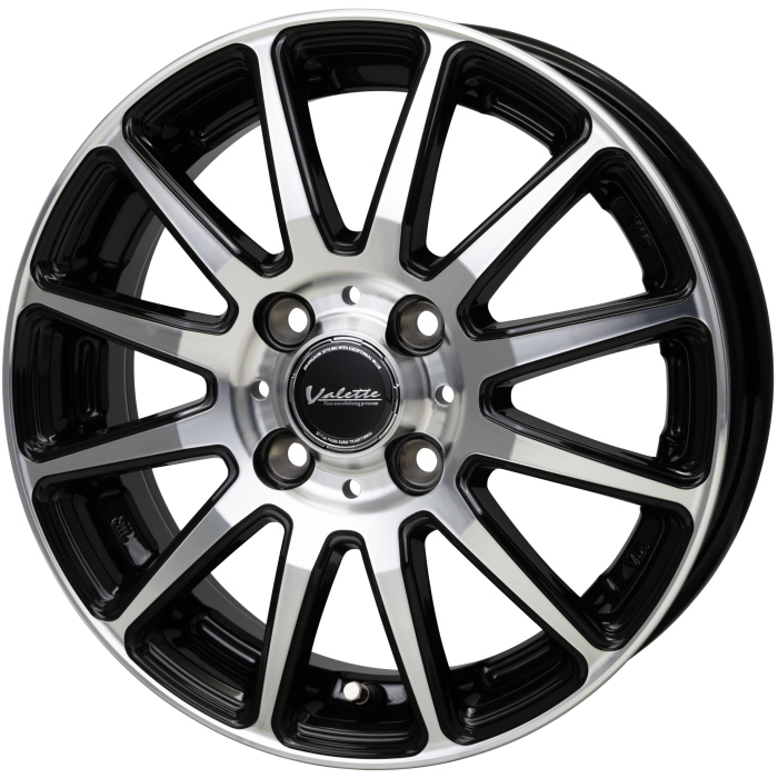 業販品 TOYO NANOENERGY 3Plus 165/65R14 Valette GLITTER ブラックポリッシュ 14インチ 4.5J+45 4H-100_画像1