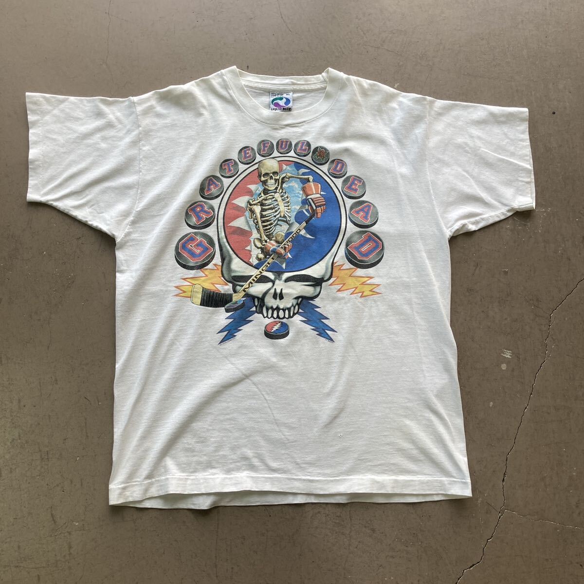 希少 激レア 80s 90s ビンテージ ヴィンテージ Tシャツ グレートフルデッド USA製 染み込み シングルステッチ ロック バンド Tシャツ big Eの画像1