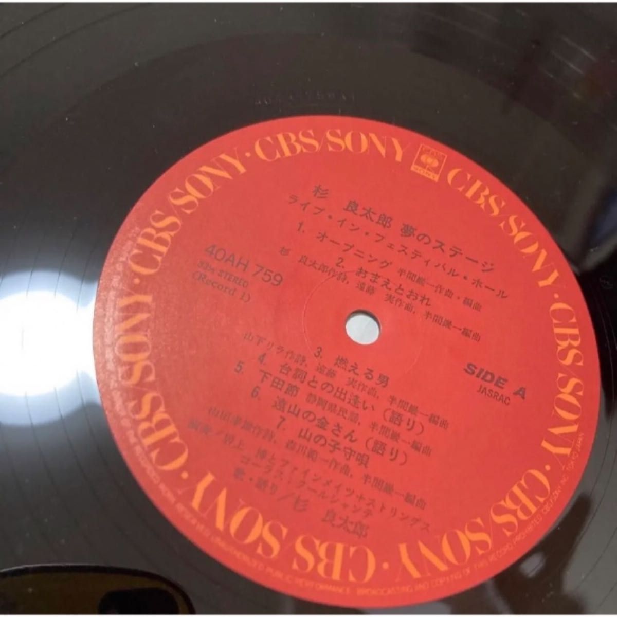 杉良太郎 夢のステージ 飛翔 LP盤 レコード コンサート パンフレット 絆  ベスト LPレコード
