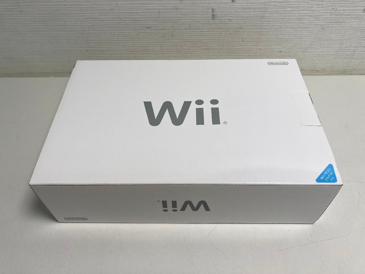 【★35-2848】■未使用■ Nintendo Wii 本体セット RVL-S-WD(JPN) Wiiリモコンジャケット付 ニンテンドー （8028）_画像4