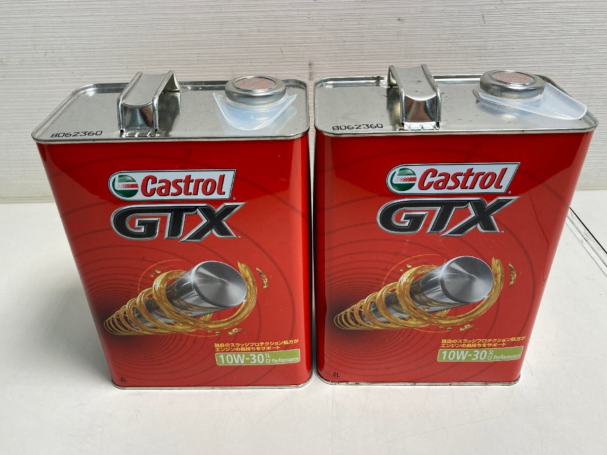 【★02-3855】■未使用■カストロール　GTX　10W-30　SL/CF　4L　2缶　Castrol　エンジンオイル（1735）_画像4