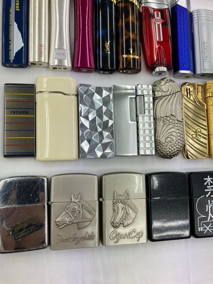 【★03-1722】■ジャンク■ガスライター オイルライター他 40点 まとめ売り ZIPPO/CROWN/ROYAL/イヴサンローラン/VALENTINO/LANCEL等（0230_画像4