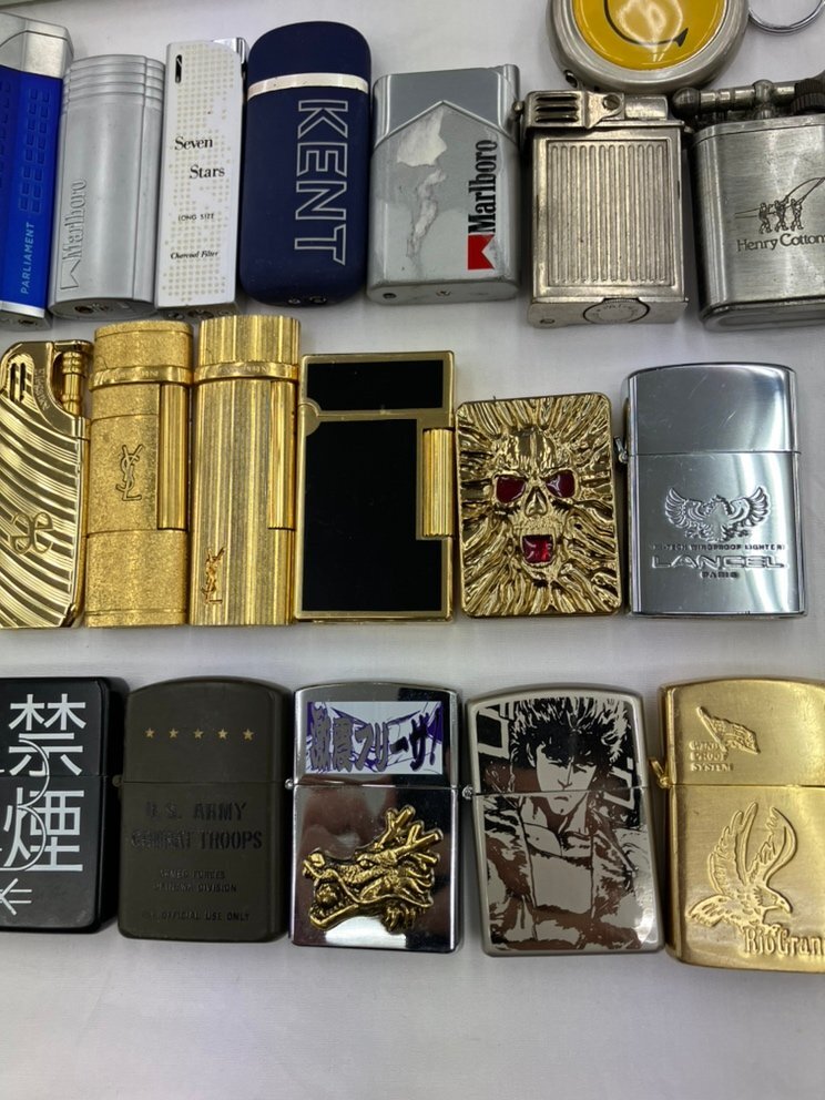 【★03-1722】■ジャンク■ガスライター オイルライター他 40点 まとめ売り ZIPPO/CROWN/ROYAL/イヴサンローラン/VALENTINO/LANCEL等（0230_画像5