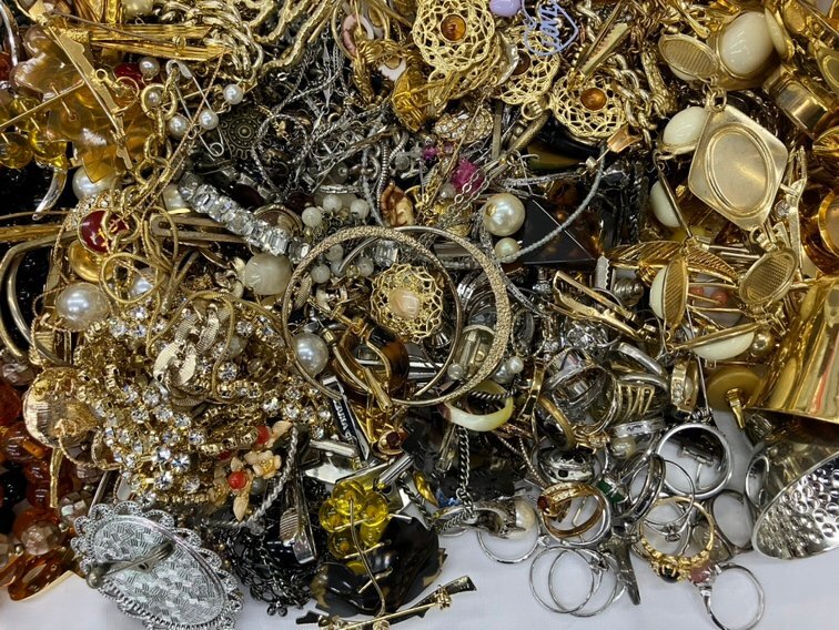 [*03-1717]# Junk # accessory large amount set sale approximately 11kg gilding silver necklace ring earrings earrings etc. (1062)