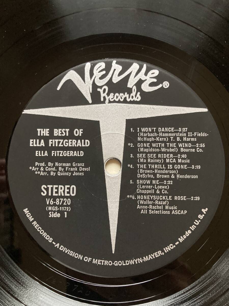 ELLA FITZGERALD / THE BEST OF ELLA FITZGERALD V6-8720 VERVE_画像5