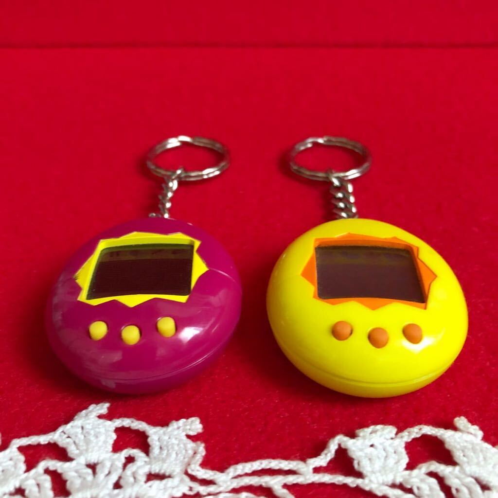 たまごっち　2点セット　初期　黄色　ピンク　育成ゲーム　携帯ゲーム　小型ゲーム　ミニゲーム　液晶ゲーム　キーホルダーゲーム_画像5