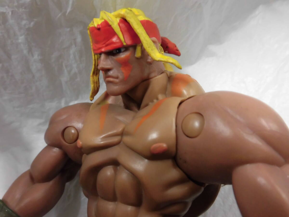 【多少の汚れや緩みあり,本体のみ】 リソーラス ストリートファイター アレックス ReSaurus Alex Street Fighter Round1 Figure 高さ約20㎝_画像9