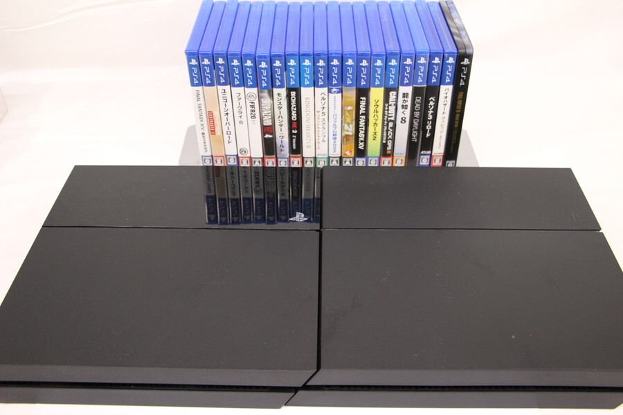 051 k2259 PS4 本体×2台 ソフト×20本 まとめセット 動作未確認 ジャンク品_画像1