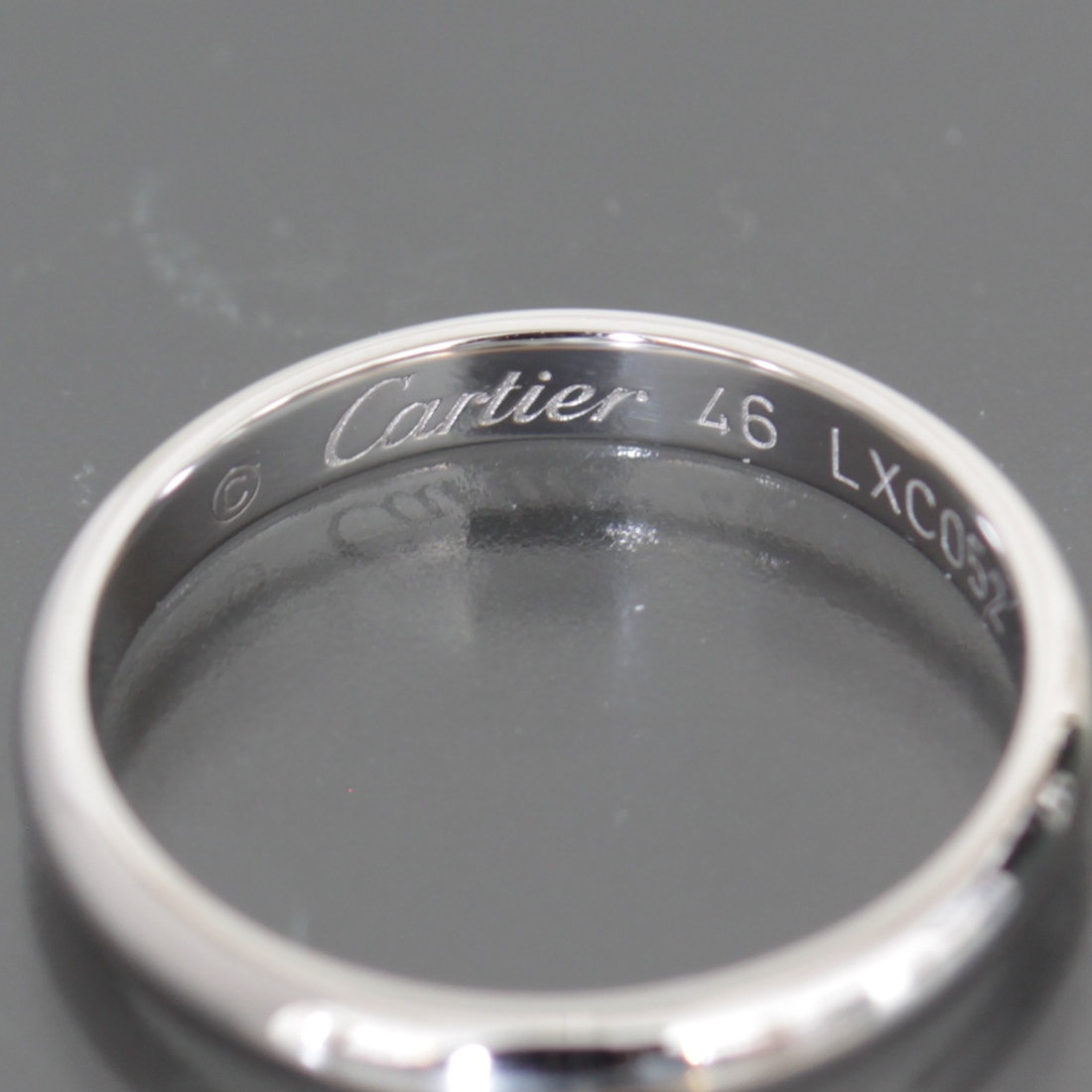  Cartier wedding ring 6 number Pt950 2.5mm width guarantee new goods finish settled * ring declared size 46 2.5g wedding Cartier 5476A