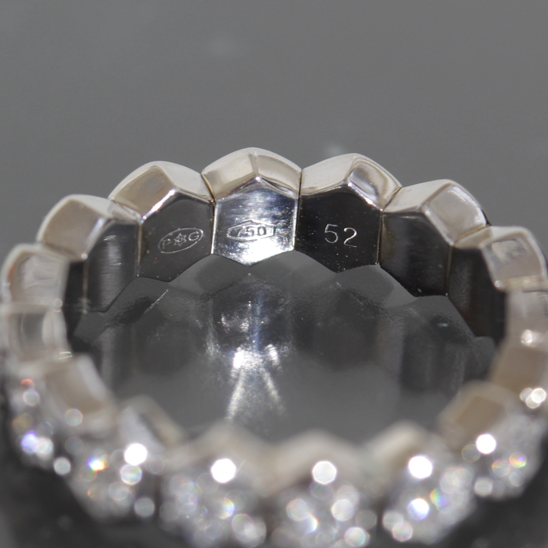 ... ...   полный  бриллиантовый   кольцо   11 номер   K18WG 5.7g● новый товар ... верх ...  обозначение  размер  52  кольцо   PIAGET 750 5541A