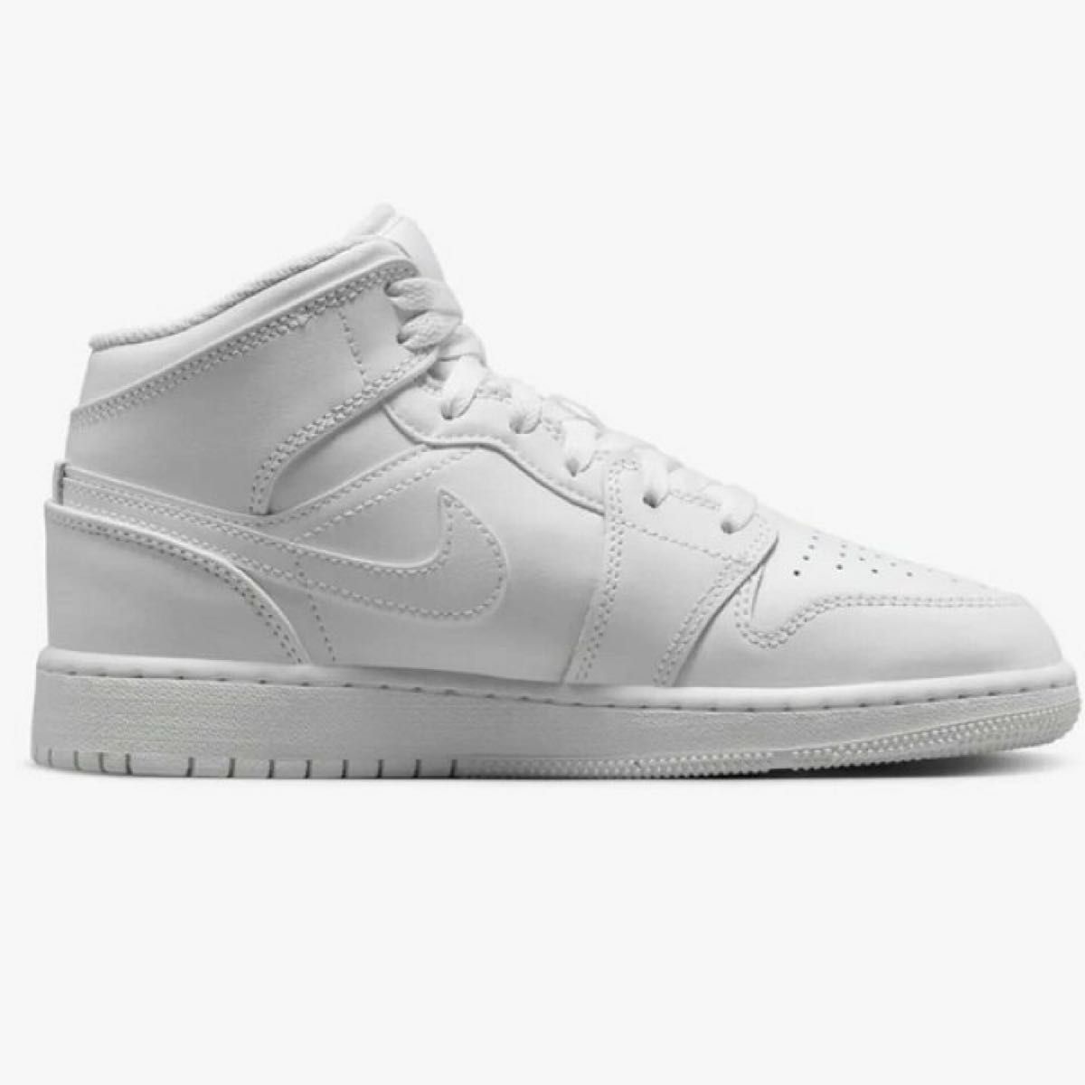 NIKE AIR JORDAN 1 MID GS ナイキ エア ジョーダン 1 ミッド トリプルホワイト 新品 24.0㎝