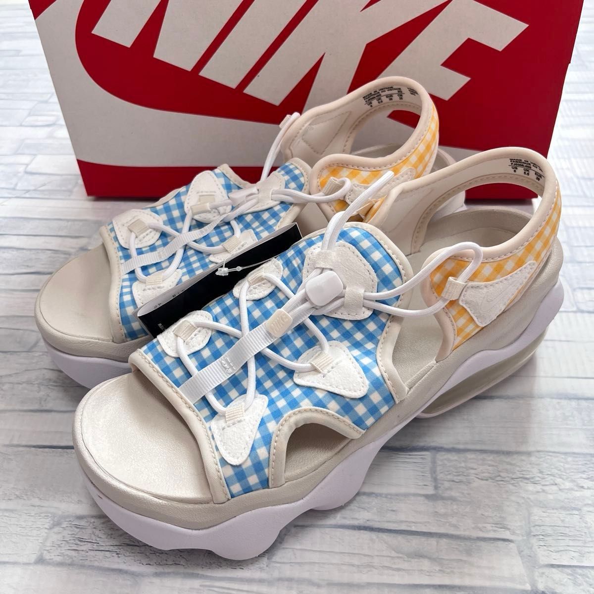 NIKE WMNS AIR MAX KOKO SANDAL ナイキ エアマックスココ ギンガムチェック 厚底サンダル 25.0㎝