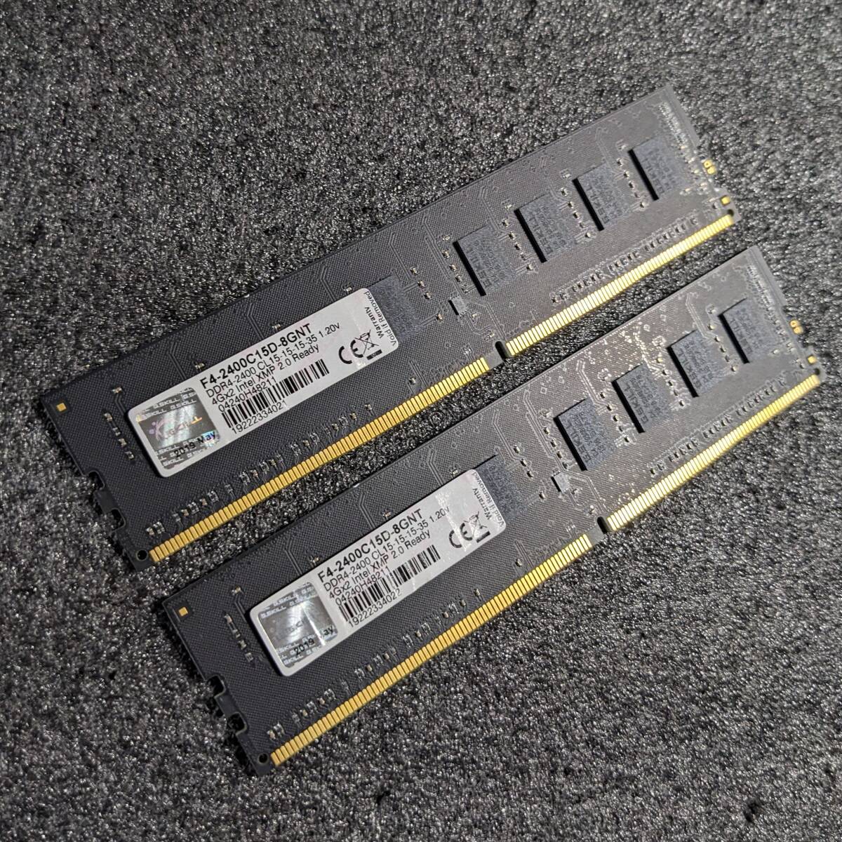 【中古】DDR4メモリ 8GB(4GB2枚組) G.SKILL F4-2400C15D-8GNT [DDR4-2400 PC4-19200]_画像2