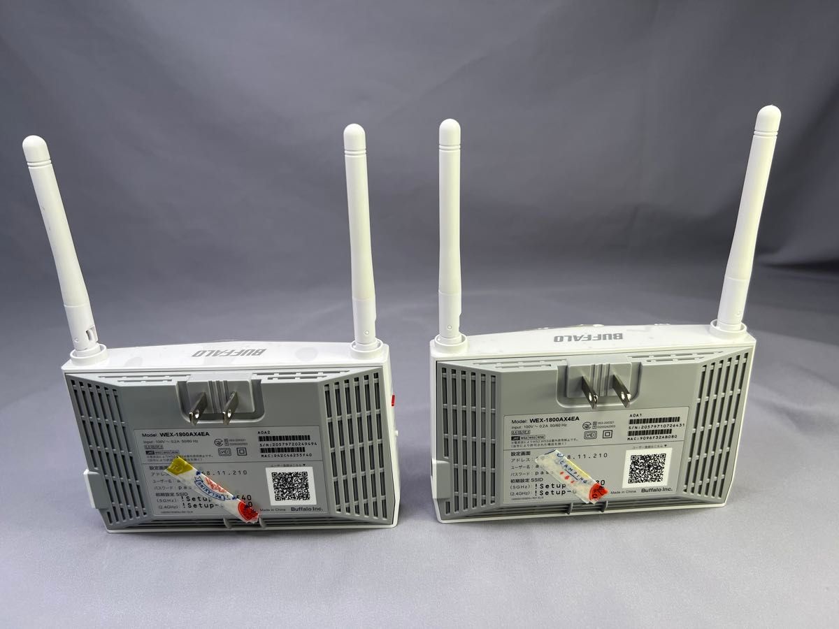 BUFFALO WEX-1800AX4EA WiFi中継器 2台