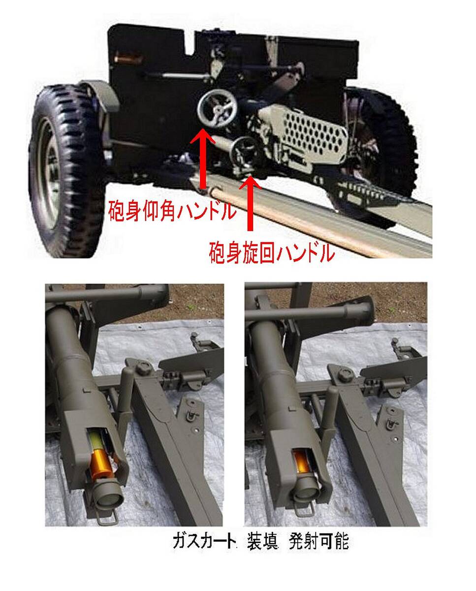 引取限定 静岡 軽自動車にも車載可能 超大型エアガン 1/1 対戦車砲レプリカ WW2 アメリカ軍 M3 3.7cm砲 40mmガスカート使用可_画像4