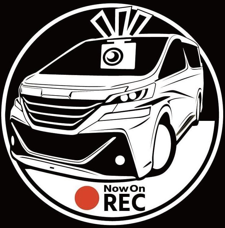 カラー変更可能　ヴェルファイア　30系前期　モデリスタ　エアロツアラー　　ドラレコ　ドライブレコーダー　ステッカー　斜め前