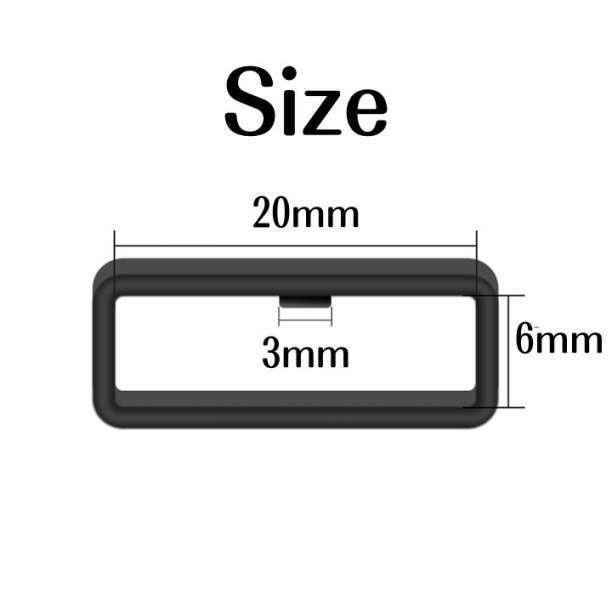 腕時計 ベルトループ 2個セット ラバー バンド シリコン 20mm 時計_画像2