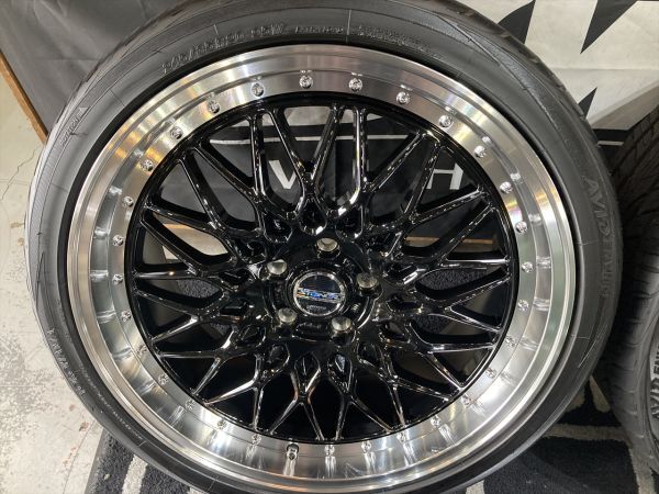 ◆1SET限定!! KYOHO シュタイナー FTX 20×8.5J+48/+35 114.3/5H ブラック 245/35R20 中古タイヤ付き!! MAZDA6/GJアテンザ/エスティマ/ES他_画像2