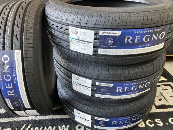 ◆新品 即納 4本SET!! ブリヂストン レグノ GR-X3 XⅢ 225/45R18 24年製造 クラウン オデッセイ ジェイド リーフ メルセデス CLA W177 W247_画像1