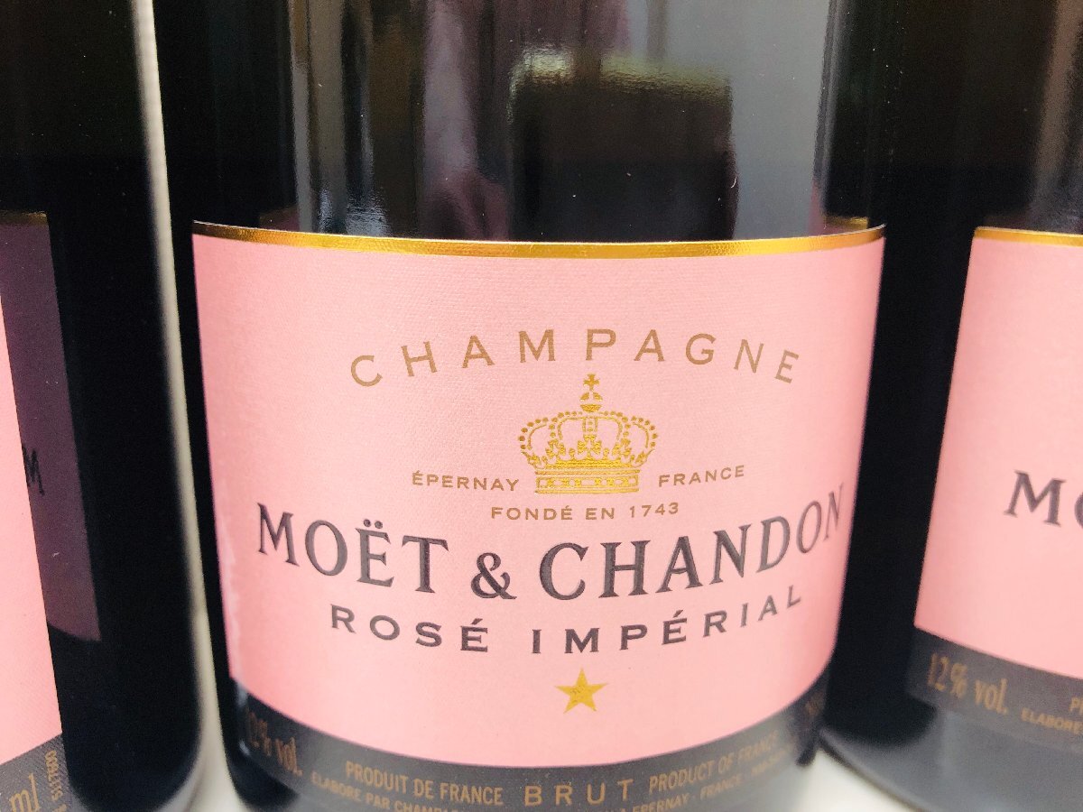 【M147】MOET＆CHANDON ROSE IMPERIAL モエ エ シャンドン ロゼ アンぺリアル 12％ 750ml 6本セット　洋酒　古酒　未開栓_画像6