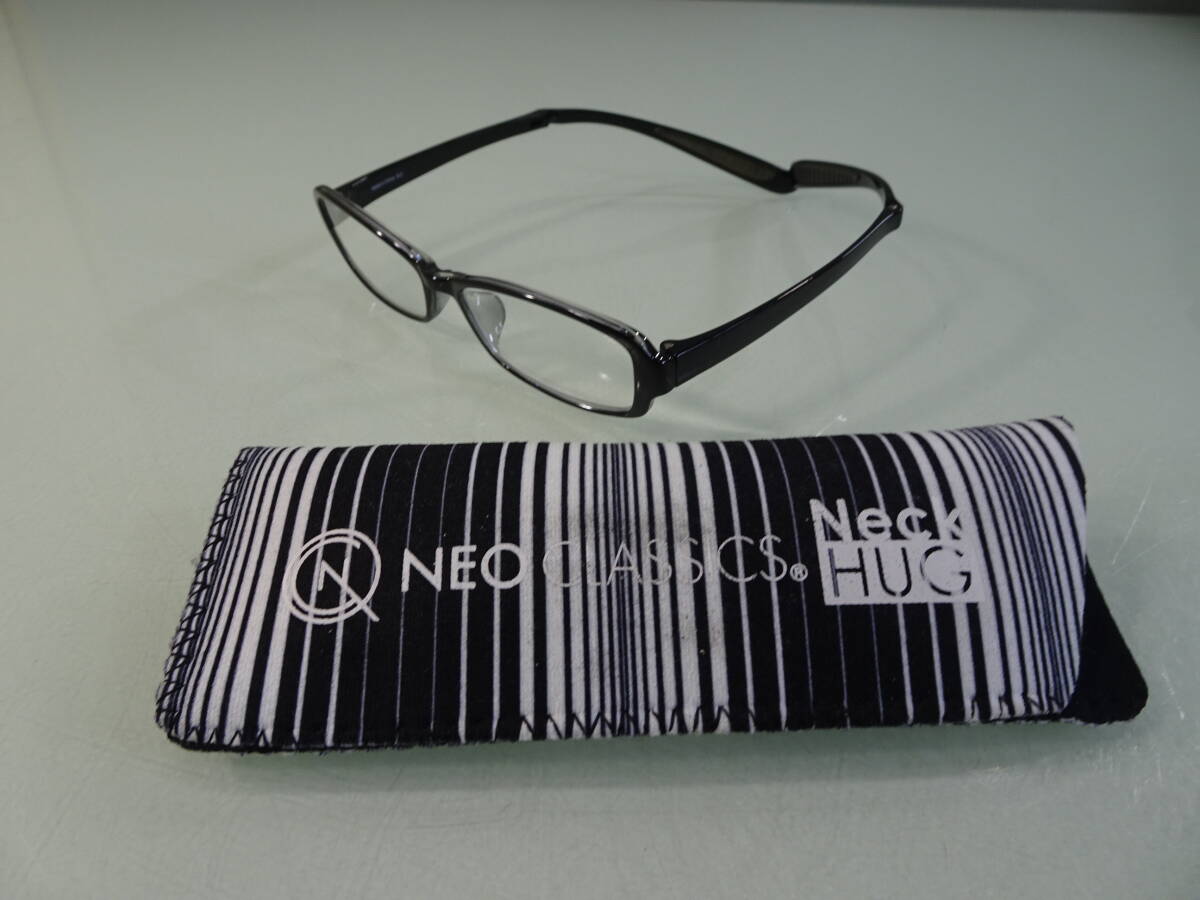 NEO CLASSICS NeckHUG GLR-21-1+1.50　折りたたみ眼鏡　シニアメガネ　アジアンフィット　中古_画像1