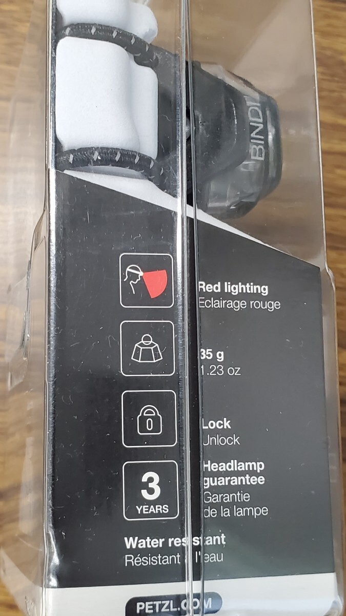 未開封品 ペツル PETZL BINDY ビンディ Headlamp ヘッドランプ 最大200ルーメン E102AA00 色黒USB RECHARGEABLE登山山歩散歩キャンプフェスの画像8