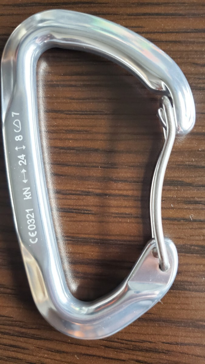 カラビナCARABINER 2個セット BIGMAN ACE-10S KN24-8 引張り強度 2.4t 銀色 ワイヤーゲート ビッグマン工作所#台湾製 登山救助山岳確保山歩の画像3