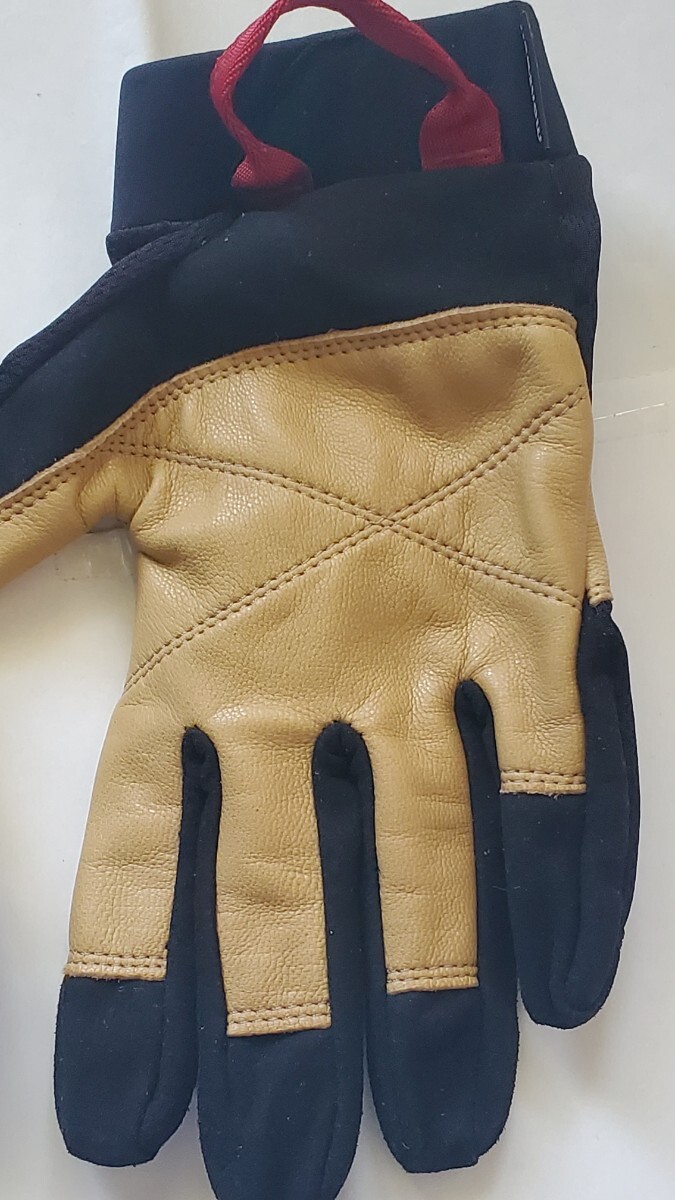 未使用品 montbell モンベル Belay Gloves ビレイグローブ Lサイズ 男女兼用 手囲い24.5-26.5cmポリエステル 合成皮革 やぎ革 登山キャンプ