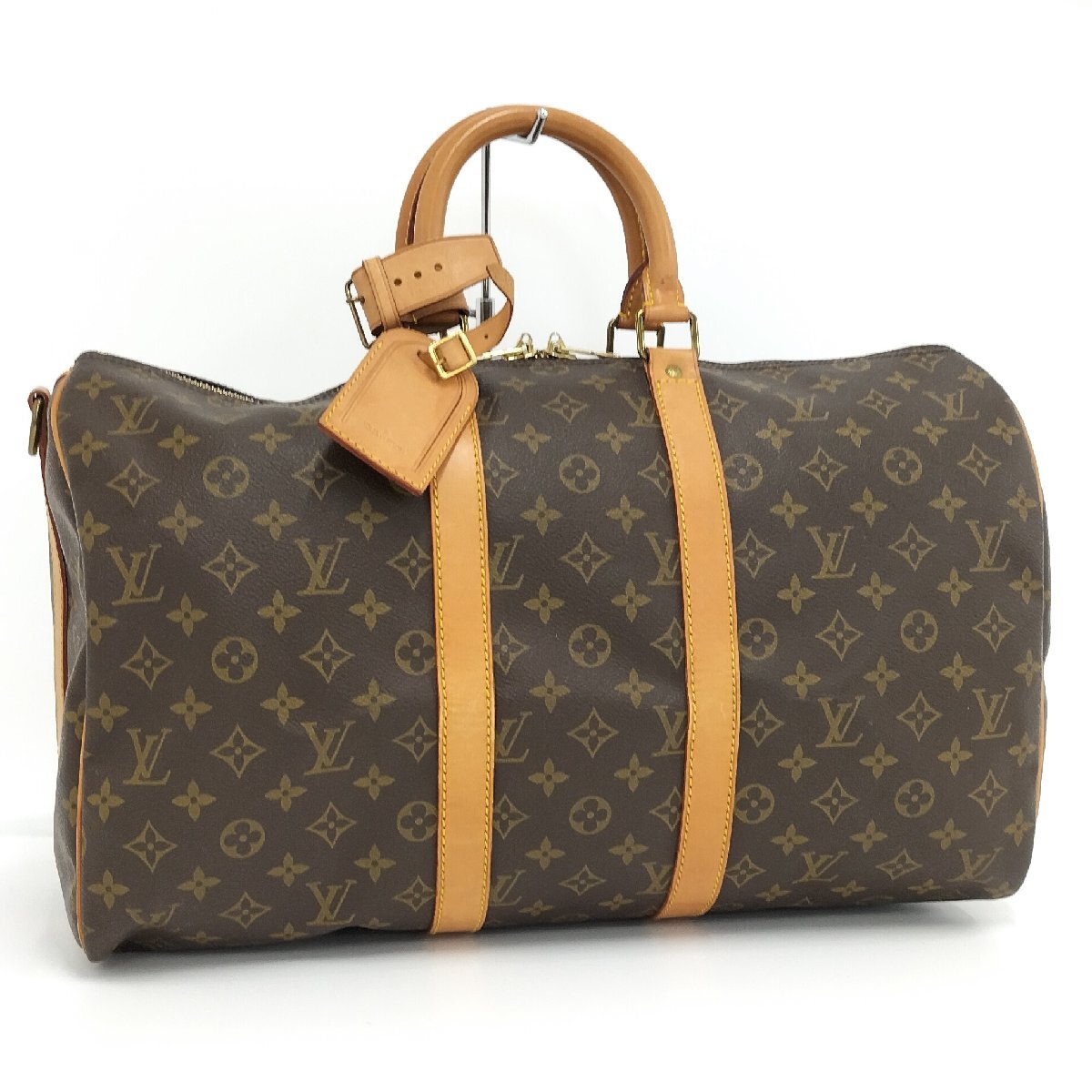 ●ルイヴィトン LOUIS VUITTON キーポル バンドリエール45 ボストンバッグ モノグラム M41418 ショルダー欠品 [Jコレ]E16yu211_画像1