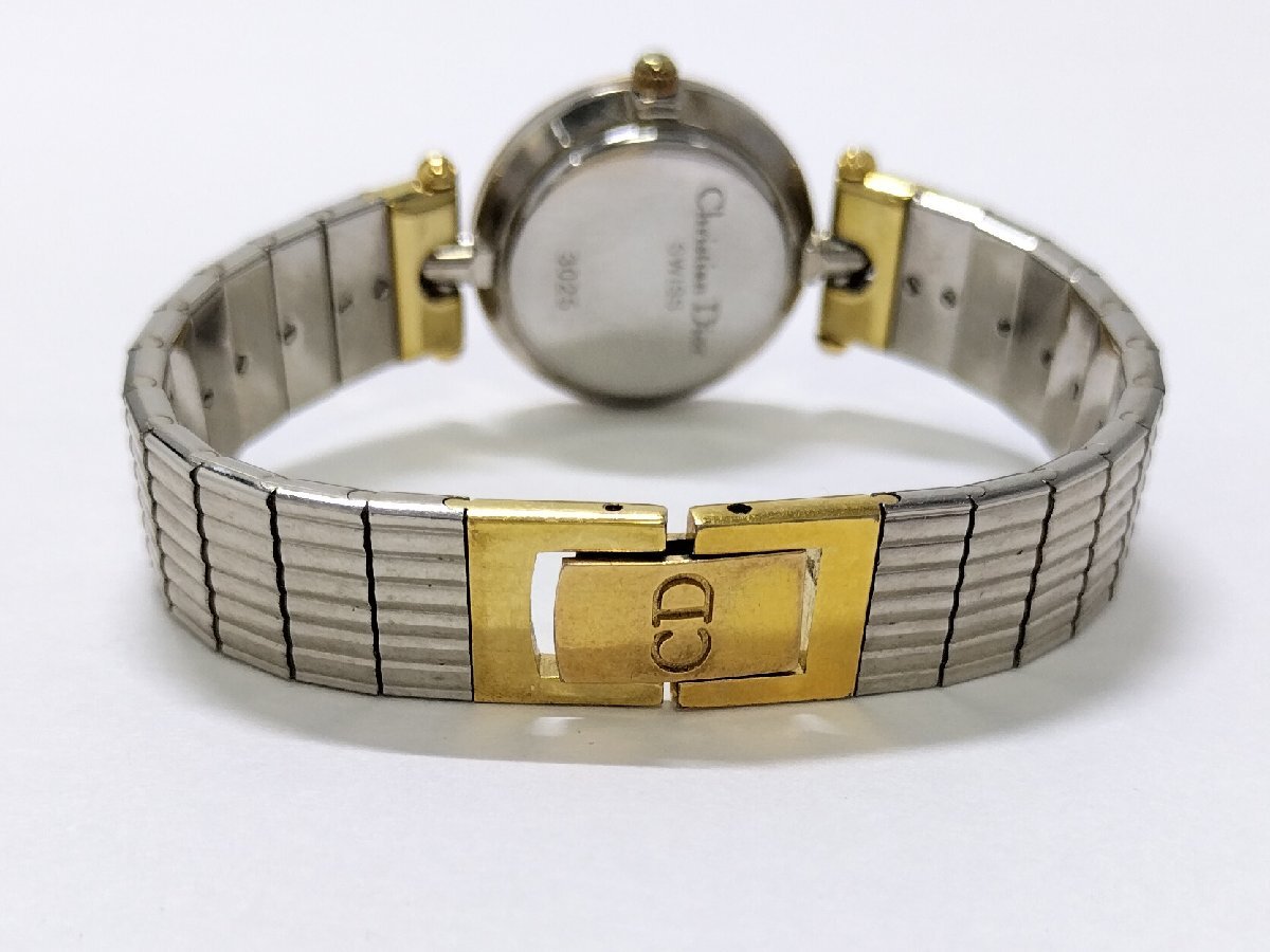 ●クリスチャンディオール Christian Dior レディース腕時計 3025 クオーツ SS 中古[Jコレ]E10TA100_画像6