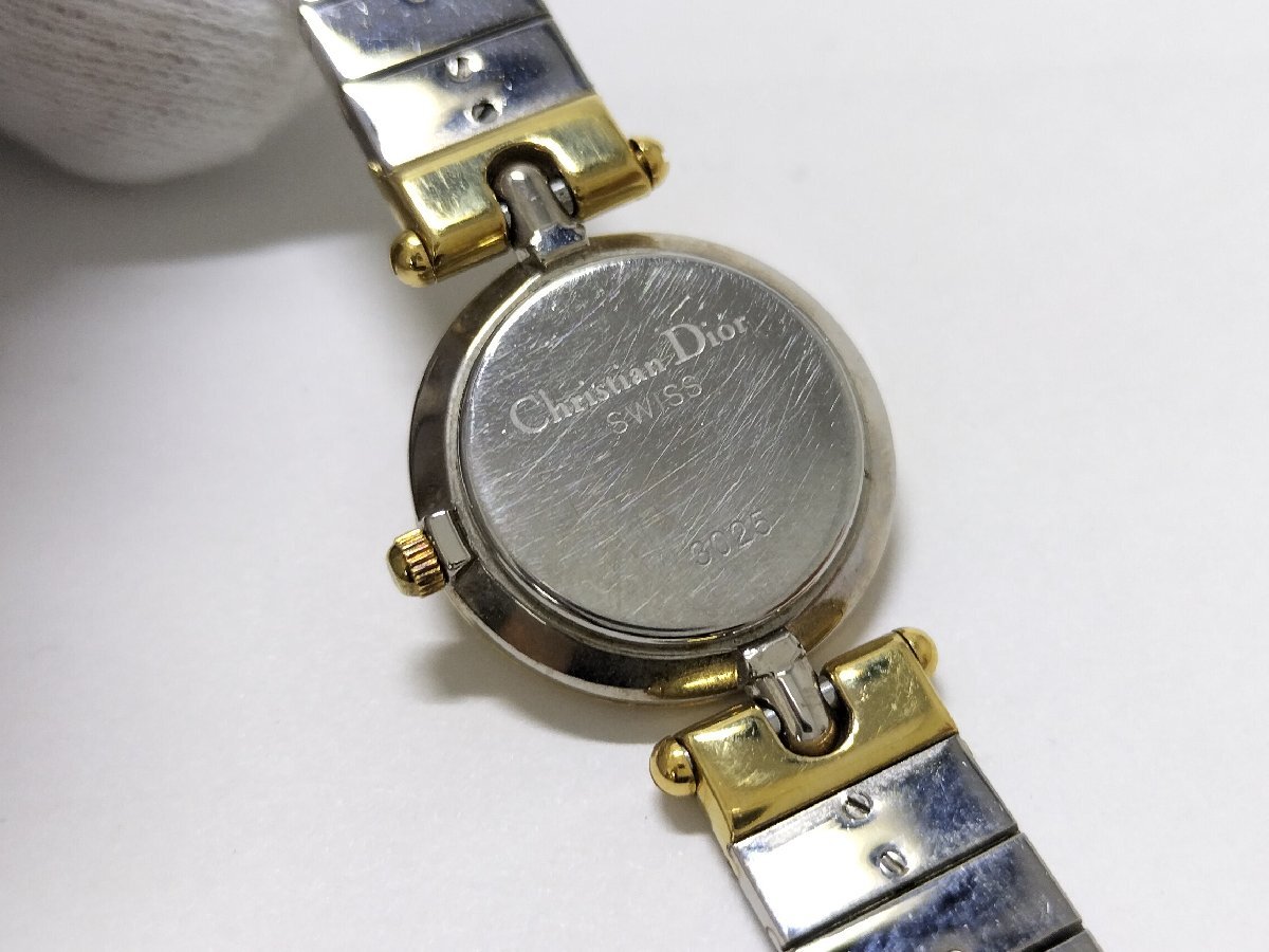 ●クリスチャンディオール Christian Dior レディース腕時計 3025 クオーツ SS 中古[Jコレ]E10TA100_画像10