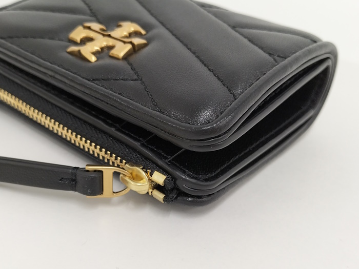 【中古】TORY BURCH 二つ折り財布 レザー ブラック 153121_画像4