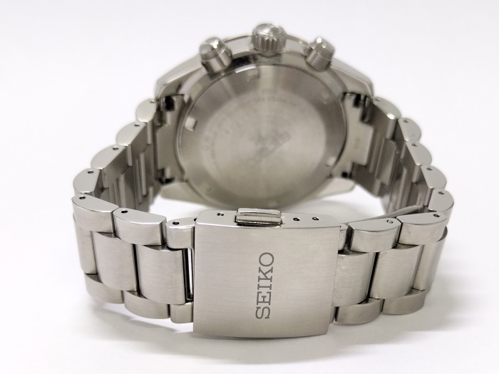 【中古】SEIKO プロスペックス スピードタイマー クロノグラフ メンズ 腕時計 SS ソーラー ネイビー文字盤 SBDL097_画像5