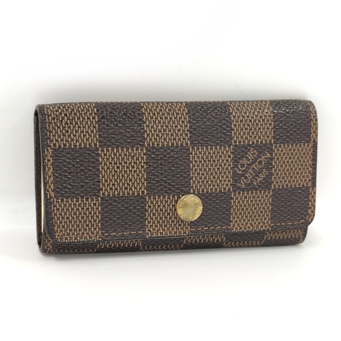 【中古】LOUIS VUITTON ミュルティクレ4 4連 キーケース ダミエ エベヌ N62631_画像1