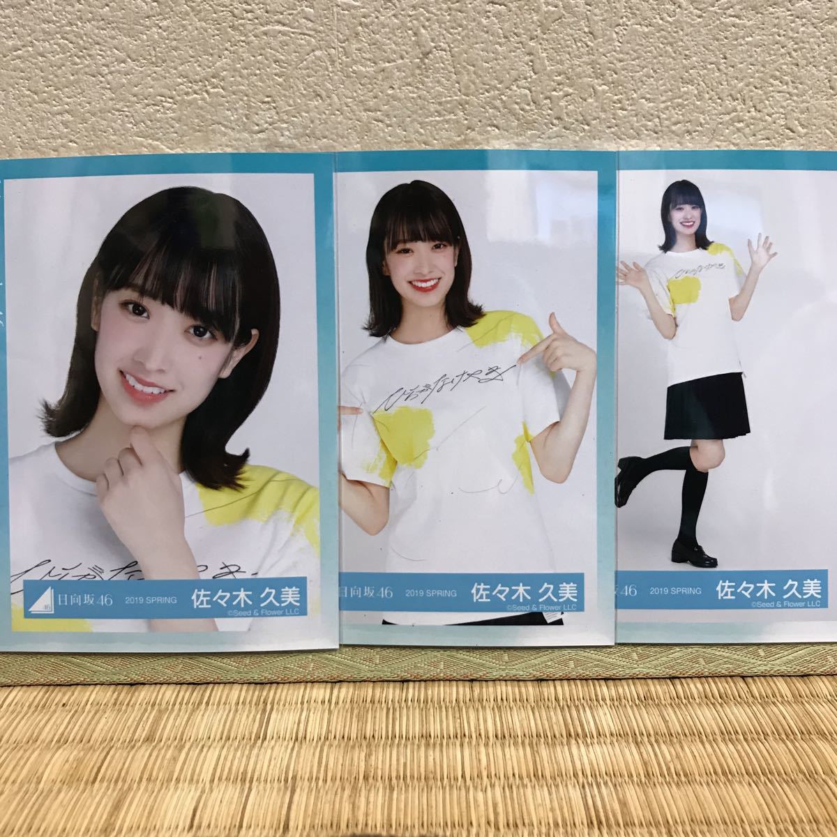 日向坂46 走り出す瞬間ツアー2018Tシャツ 生写真 佐々木久美 ヨリ