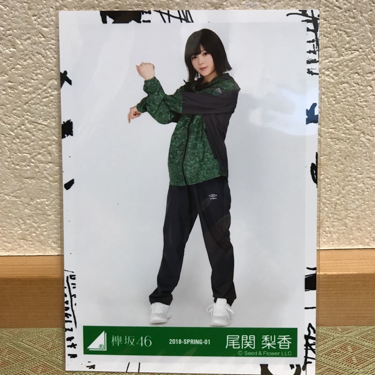 欅坂46 ジャージ衣装 生写真 尾関梨香 ヒキ_画像1