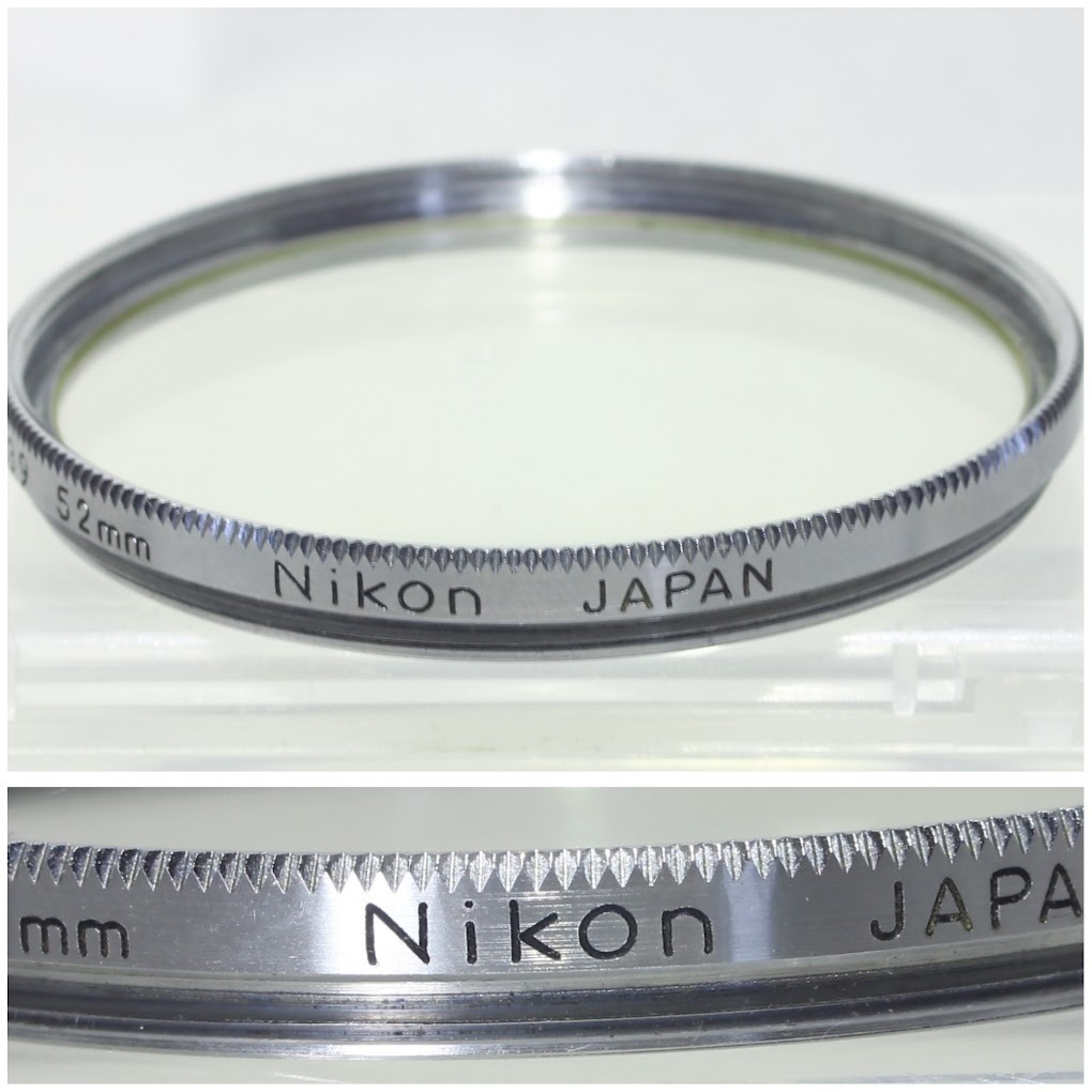 B653◆希少/銀枠◆ Nikon ニコン シルバーフィルター Nikon JAPAN L39 52mm_画像1