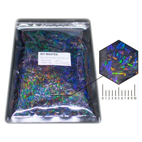DIY MASTER レインボー ラメ フレーク スクウェア 1mm 煙ら 500g DIY MASTER レインボー ラメ フレーク スクウェア 1mm 煙ら 500g