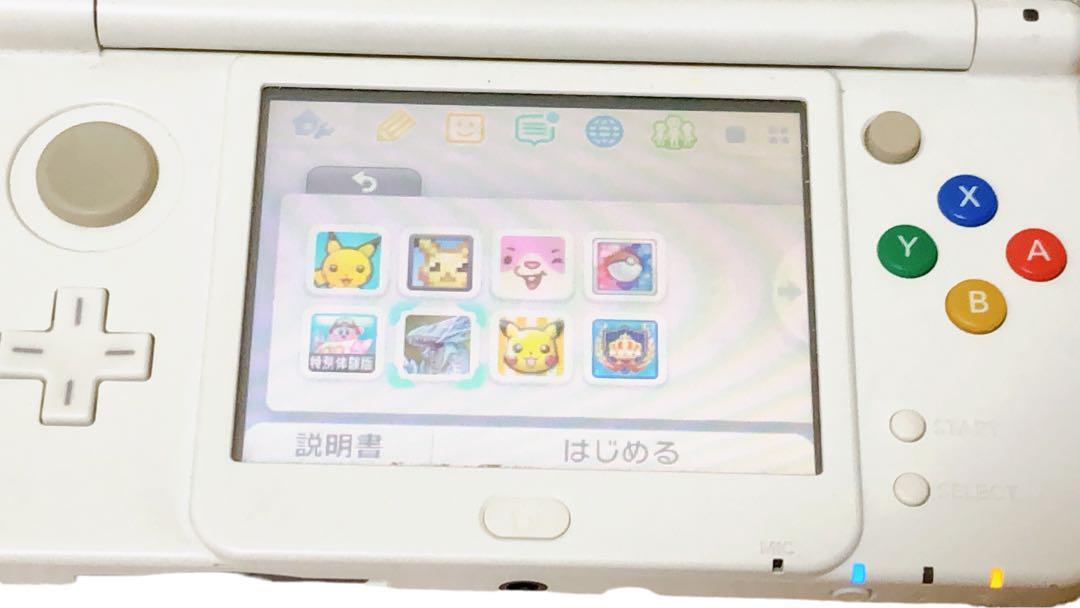 1 jpy operation goods New Nintendo 3DS...-.......... plate white download soft great number equipped Pokemon car bi.