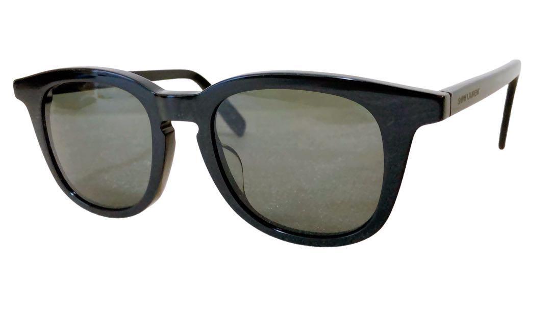 サンローラン SAINT LAURENT サングラス メガネ 眼鏡 黒縁メガネ SL143/F 001 4920-145 メンズ イヴサンローラン