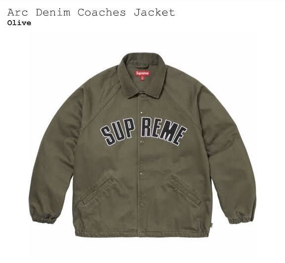 Supreme ARC Denim Coaches Jacket Olive シュプリーム デニム コーチ ジャケット オリーブ　サイズM_画像1