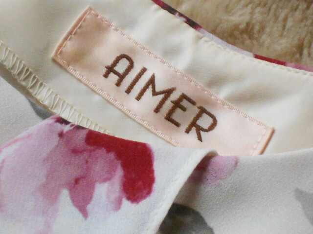 AIMER/エメ/ドッキング ワンピース/ドレス/日本製/9/ワインレッド/フォーマル_画像9