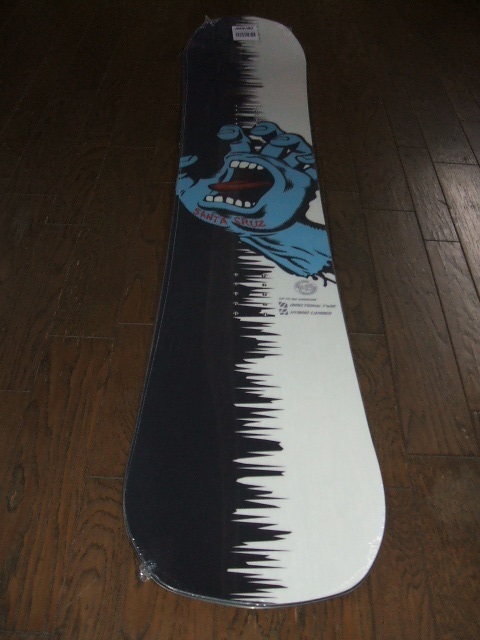 〓 注目商品！〓　'22　SANTA CRUZ　SCREAMING HAND BLK/WHT　１４９cm_画像1