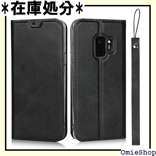 Samsung Galaxy S9 ケース 手帳型 カ xy S9ケース スマホケース 全面保護カバー ブラック 156