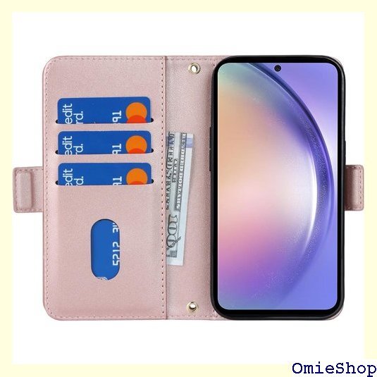 Eastwave Galaxy A54 5G ケース 財布型 カード収納 小銭入れ PUレザー 6色 ピンク 1378