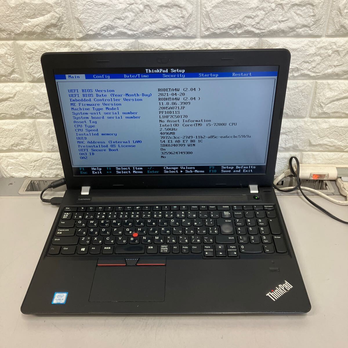 M197 Lenovo ThinkPad E570 Core i5 7200U 4GB_画像8