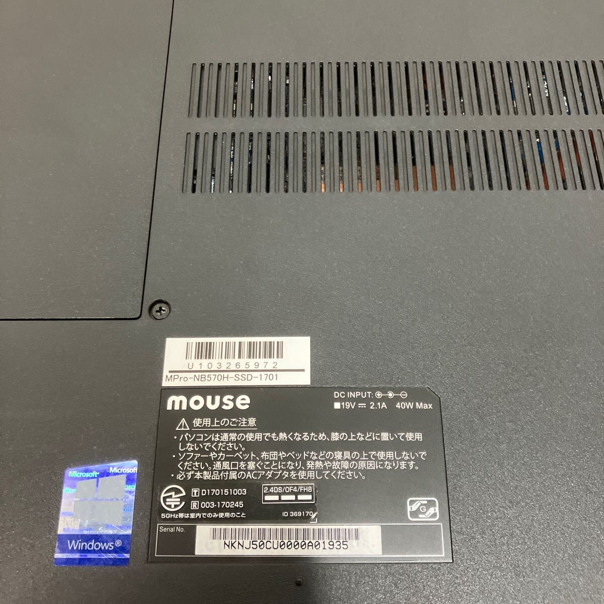 O123 mouse 40W Max Core i5 10210U メモリ8GB_画像4