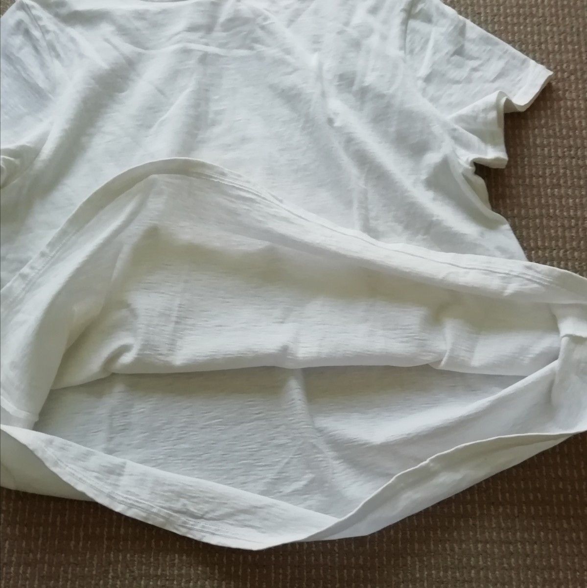 日本製　パラスパレス　Pal'las Palace　Aライン　 半袖　カットソー　ホワイト　 Tシャツ プルオーバー　①