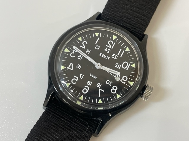 F3231A TIMEX QZ SR626SW 腕時計 アナログ BLK _画像2